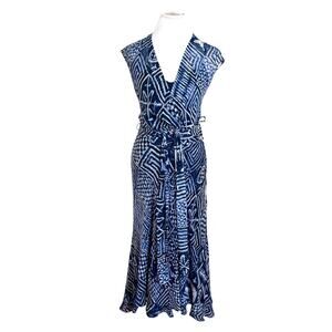Polo Ralph Lauren Maxi Wrap‎ Dress Size 6 Blue Sheer Fairy Whimsy Romantic